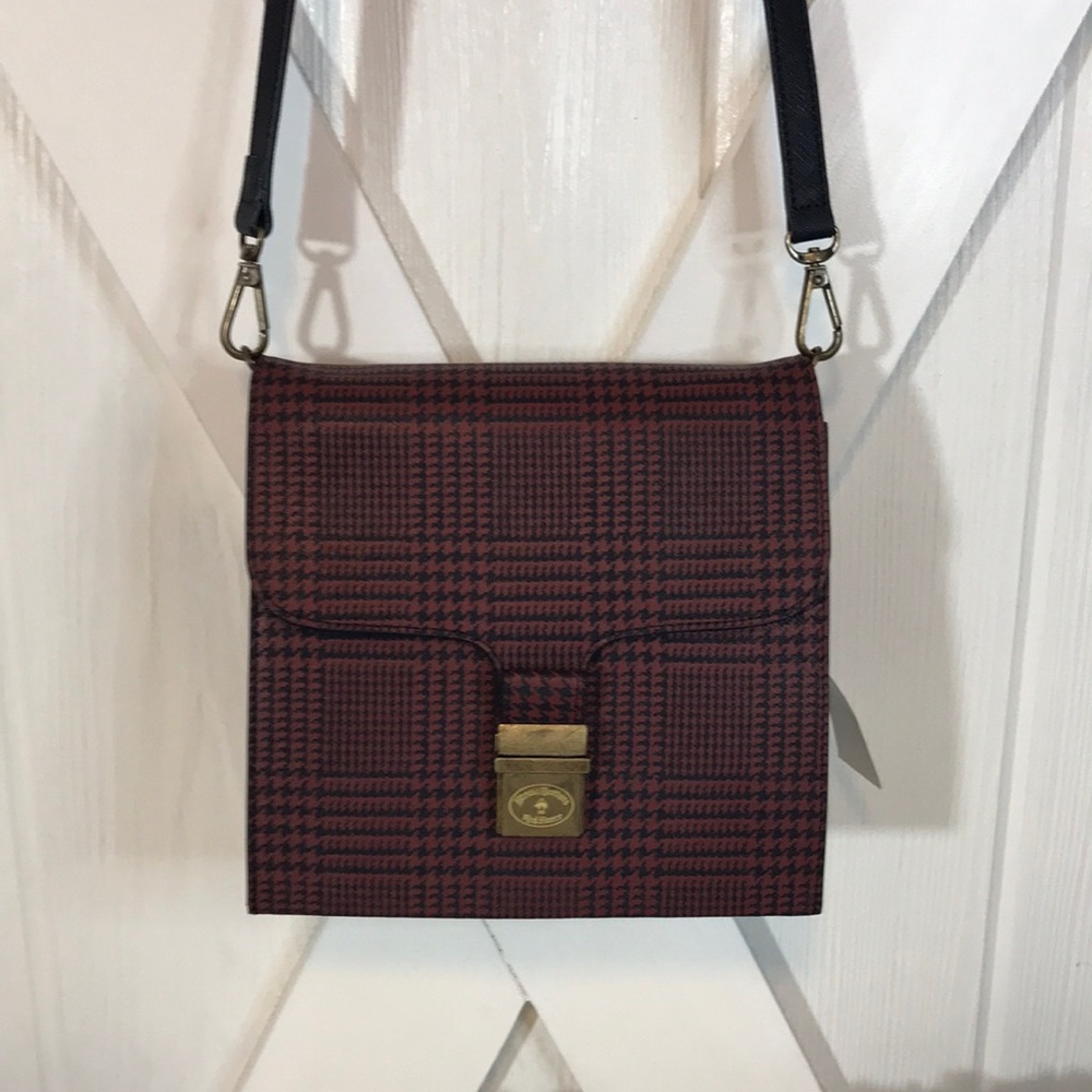 NWT/Vintage Brooks Brothers Houndstooth Print Crossbody Bag